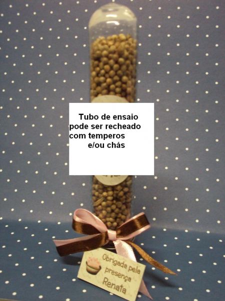 Tubo de ensaio 8mm com tempero ou chá